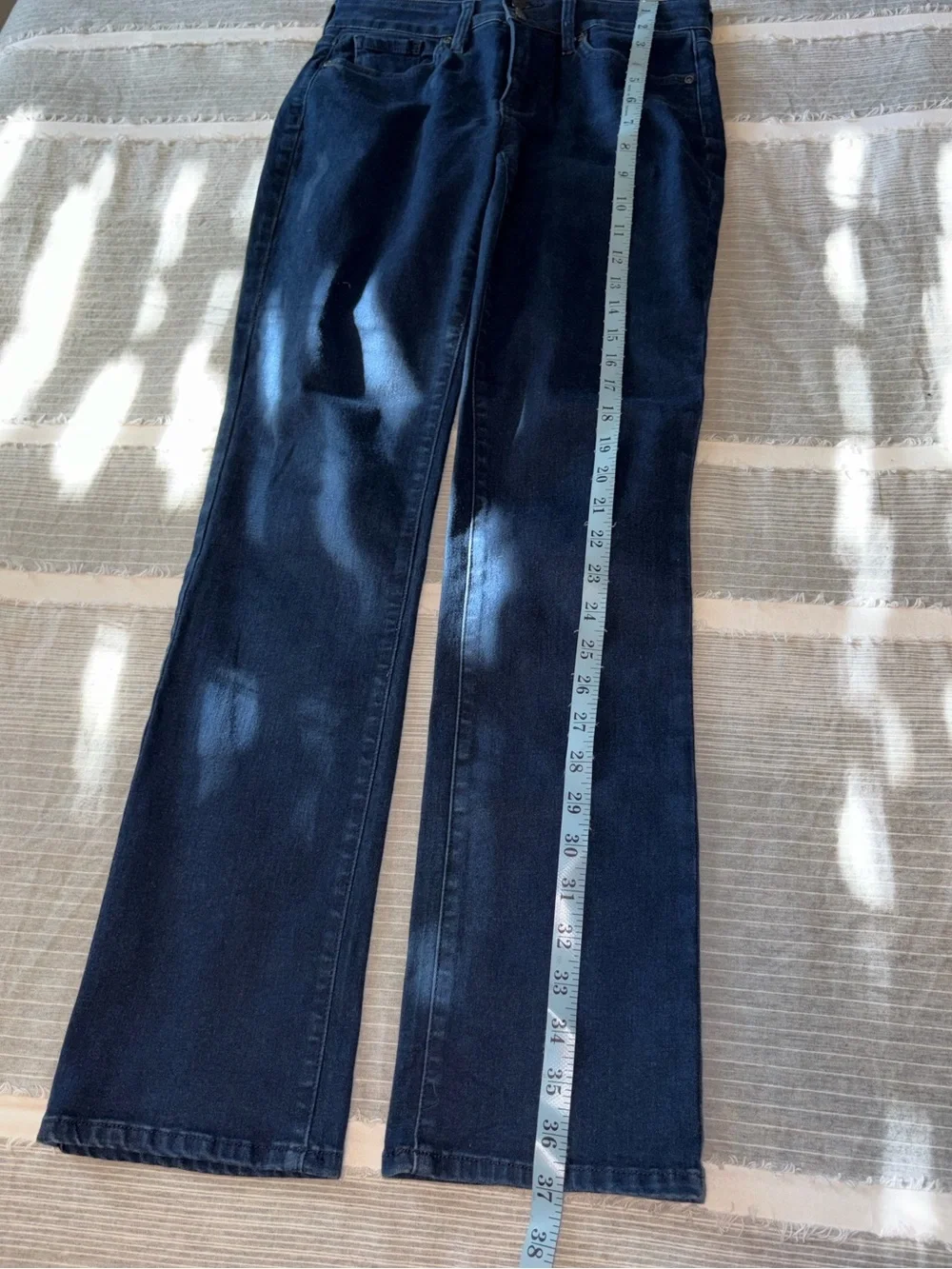 NYDJ Women's Dark Indigo Marilyn Straight Jeans size 0 petite